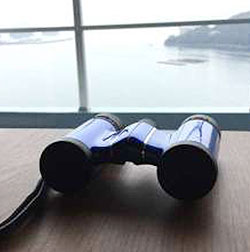 Binoculars to observe Toba Bay is available